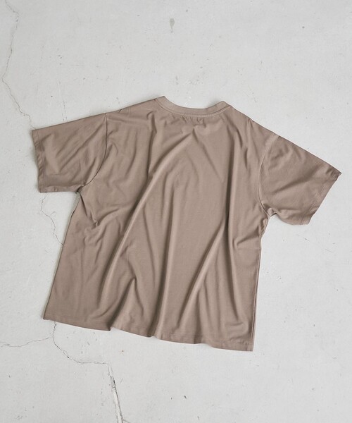 coen(コーエン)の「【Cool Hug Cotton / クールハグコットン】 ゆるTシャツ(接触冷感)(Tシャツ/カットソー・レディース・モカ/ブラック/オフホワイト/ターコイズブルー・M/L)」の11枚目の写真