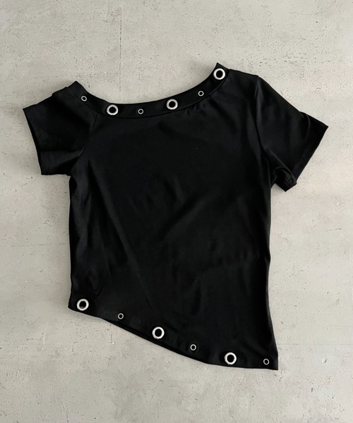 Bamm（バム）の「アイレットワンショルコンパクトT（Tシャツ/カットソー・レディース・グレー/ホワイト/ブラック・FREE）」の17枚目の写真