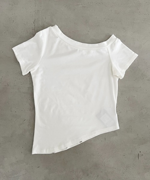 Bamm（バム）の「アイレットワンショルコンパクトT（Tシャツ/カットソー・レディース・グレー/ホワイト/ブラック・FREE）」の10枚目の写真