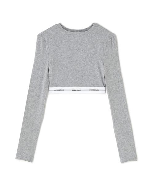 GUESS JEANS(ゲスジーンズ)の「GUESS JEANS/ゲスジーンズGJ L/S CROP TOP(Tシャツ/カットソー・レディース・ホワイト/グレー/ブラック・S/XS/M)」の3枚目の写真