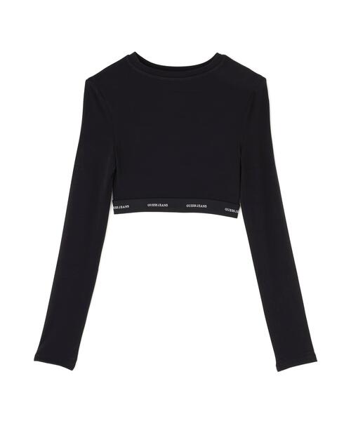 GUESS JEANS(ゲスジーンズ)の「GUESS JEANS/ゲスジーンズGJ L/S CROP TOP(Tシャツ/カットソー・レディース・ホワイト/グレー/ブラック・S/XS/M)」の4枚目の写真