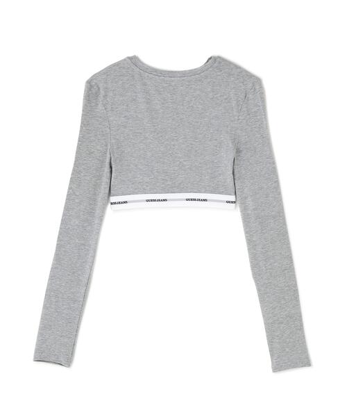 GUESS JEANS(ゲスジーンズ)の「GUESS JEANS/ゲスジーンズGJ L/S CROP TOP(Tシャツ/カットソー・レディース・ホワイト/グレー/ブラック・S/XS/M)」の6枚目の写真