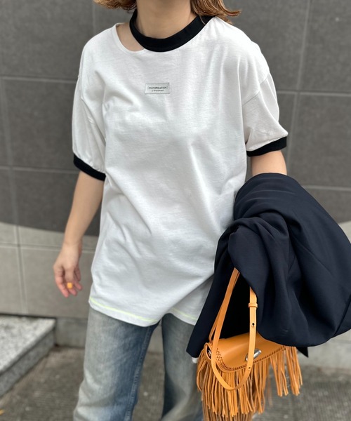 ホワイト×ブラック
model:154cm 着用サイズ:FREE