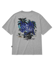 TAG PALM CIRCUIT TEE - MELANGE GREY