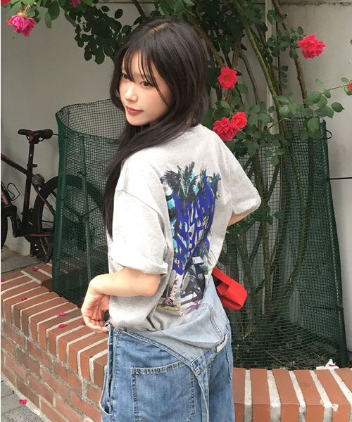 BROWNBREATH（ブラウンブレス）の「TAG PALM CIRCUIT TEE - MELANGE GREY（Tシャツ/カットソー・レディース・その他・SMALL/MEDIUM/LARGE/X-LARGE）」の9枚目の写真