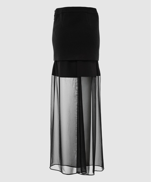 GURTWEIN（ ガーウィン）の「Ribbed two layer maxi skirt（スカート・レディース・ブラック・36）」の3枚目の写真