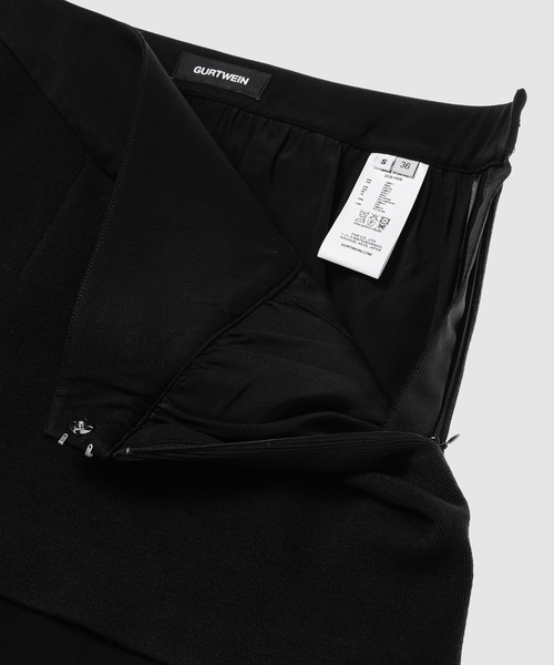 GURTWEIN（ ガーウィン）の「Ribbed two layer maxi skirt（スカート・レディース・ブラック・36）」の4枚目の写真