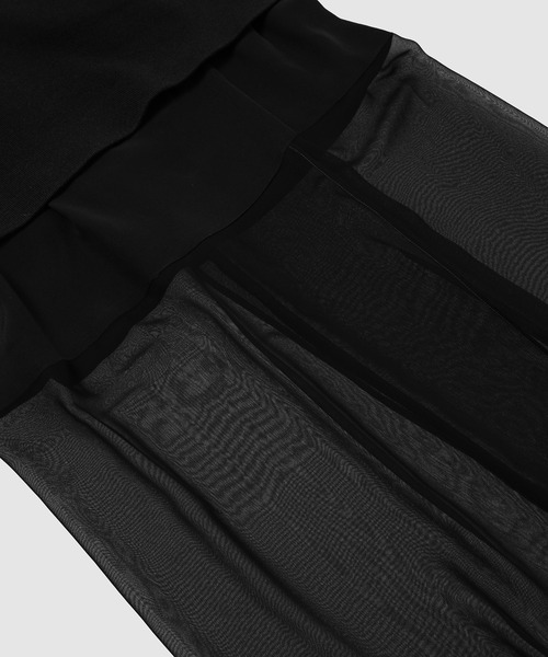 GURTWEIN（ ガーウィン）の「Ribbed two layer maxi skirt（スカート・レディース・ブラック・36）」の7枚目の写真