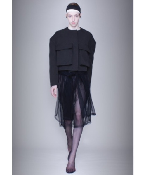 GURTWEIN（ ガーウィン）の「Ribbed two layer maxi skirt（スカート・レディース・ブラック・36）」の2枚目の写真