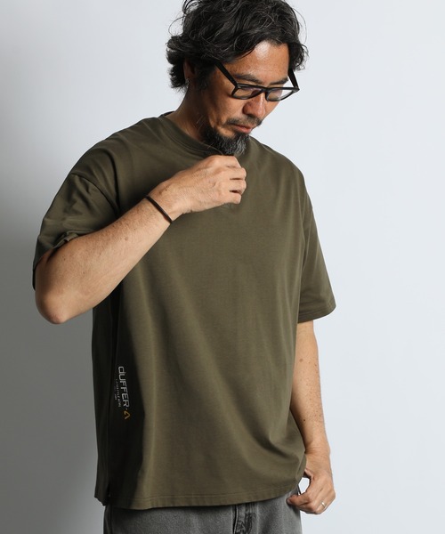 The DUFFER of ST.GEORGE(ザダファーオブセントジョージ)の「〔BLACK LABEL〕"A-PACK" OVERSIZED HENLEY TEE:オーバーサイズ ヘンリーネックTシャツ / 度詰め天竺 / スポーティーミックス / リラックスフィット(Tシャツ/カットソー・メンズ・ブラック/オリーブ/ホワイト・X-LARGE/LARGE/MEDIUM)」の3枚目の写真