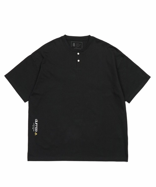 The DUFFER of ST.GEORGE(ザダファーオブセントジョージ)の「〔BLACK LABEL〕"A-PACK" OVERSIZED HENLEY TEE:オーバーサイズ ヘンリーネックTシャツ / 度詰め天竺 / スポーティーミックス / リラックスフィット(Tシャツ/カットソー・メンズ・ブラック/オリーブ/ホワイト・X-LARGE/LARGE/MEDIUM)」の9枚目の写真