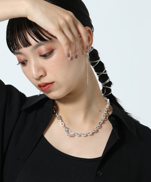 PAGEBOY(ページボーイ)の「ハートモチーフチェーンネックレス(ネックレス・レディース・シルバー・FREE)」の2枚目の写真