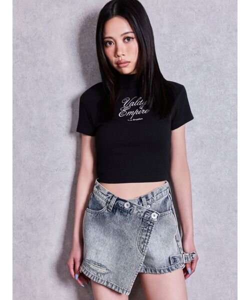 GYDA(ジェイダ)の「Valdy Empireハーフスリーブテレコタートルトップス(Tシャツ/カットソー・レディース・イエロー/ブラック/オフホワイト・FREE)」の19枚目の写真