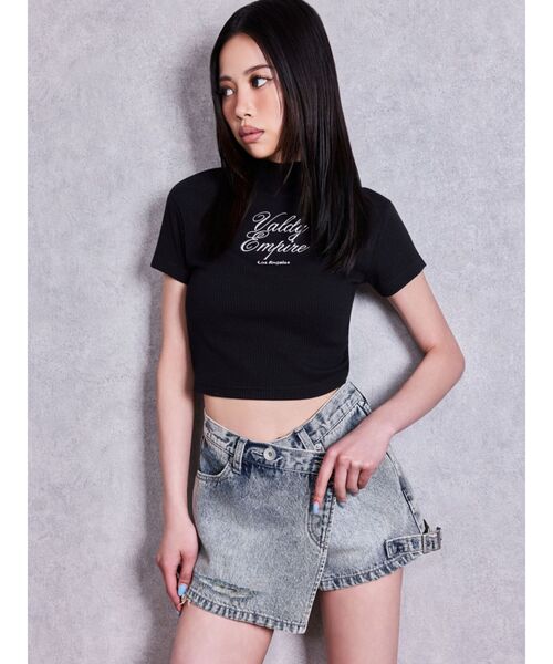 GYDA(ジェイダ)の「Valdy Empireハーフスリーブテレコタートルトップス(Tシャツ/カットソー・レディース・イエロー/ブラック/オフホワイト・FREE)」の20枚目の写真