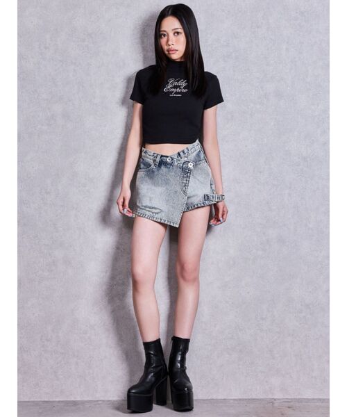 GYDA(ジェイダ)の「Valdy Empireハーフスリーブテレコタートルトップス(Tシャツ/カットソー・レディース・イエロー/ブラック/オフホワイト・FREE)」の22枚目の写真