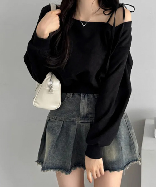 VIVID LADY(ビビッドレディー)の「ウォッシュ デニムプリーツミニスカート(デニムスカート・レディース・ブルー・MEDIUM/SMALL)」の8枚目の写真