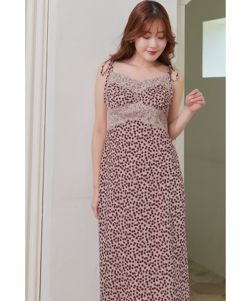Cherry Pattern Camisole Dress（ワンピース）｜Her lip to（ハー