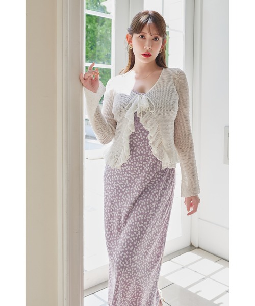 Her lip to(ハーリップトゥー)の「Cherry Pattern Camisole Dress(ワンピース・レディース・モーブ系/レッド系/ネイビー・M/S)」の20枚目の写真