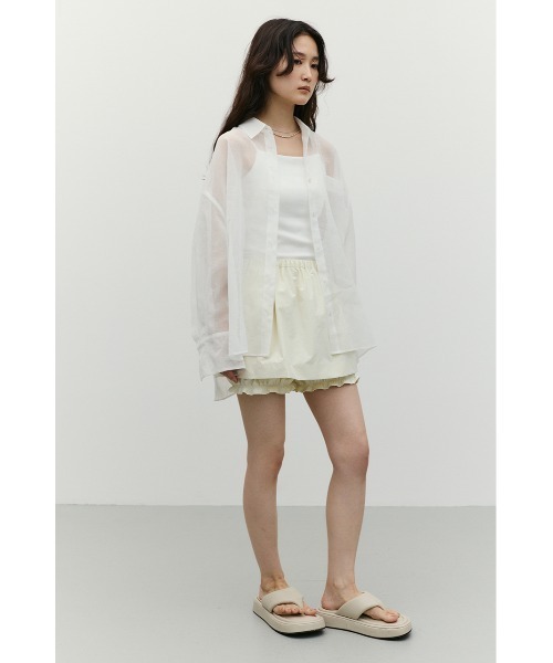 STYLEMIXER(スタイルミキサー)の「フリルミニスカートパンツ(その他パンツ・レディース・ブラック/アイボリー・SMALL/MEDIUM)」の21枚目の写真