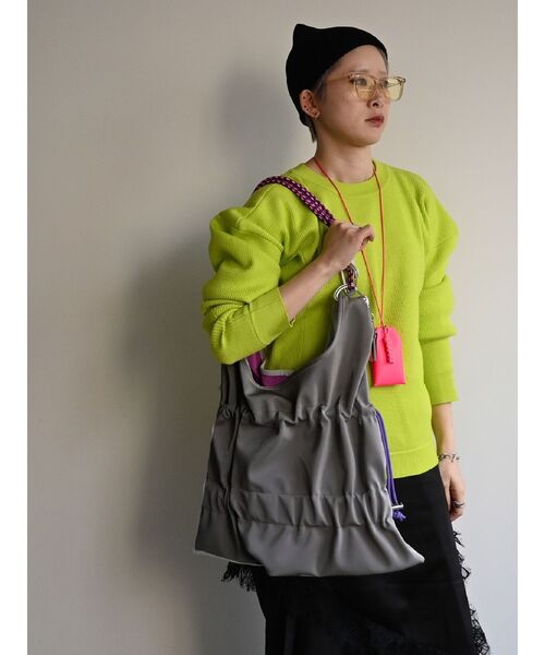 cheek(BAG)(チーク)の「【cheek】tiered code one shoulder(ハンドバッグ・レディース・ピンク/グレー/カーキ/ブラック・FREE)」の9枚目の写真