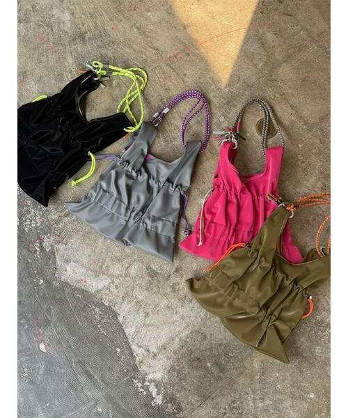 cheek(BAG)(チーク)の「【cheek】tiered code one shoulder(ハンドバッグ・レディース・ピンク/グレー/カーキ/ブラック・FREE)」の10枚目の写真