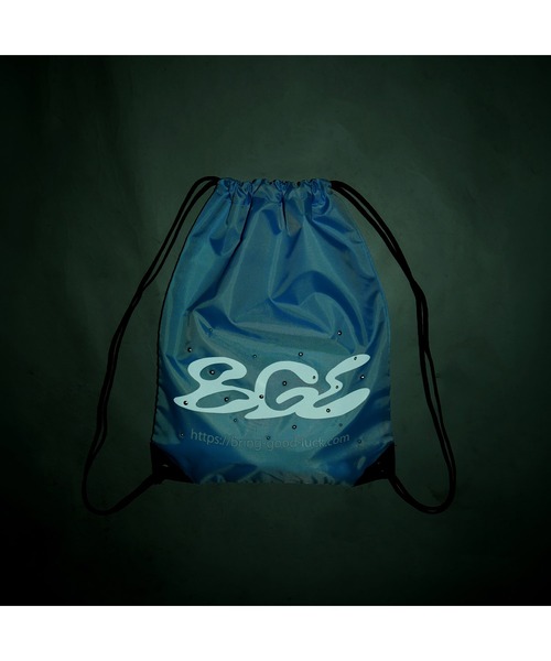 BGL(ビージーエル)の「LOGO KNAPSACK / スタッズ / リフレクター / ロゴ / カモ柄 ナップサック(バックパック/リュック・レディース・ブルー/カモフラージュ/ブラック・ONE SIZE)」の20枚目の写真