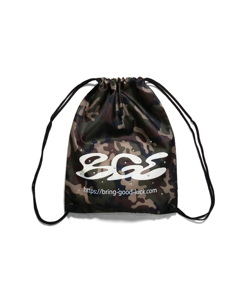 BGL(ビージーエル)の「LOGO KNAPSACK / スタッズ / リフレクター / ロゴ / カモ柄 ナップサック(バックパック/リュック・レディース・ブルー/カモフラージュ/ブラック・ONE SIZE)」の21枚目の写真