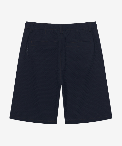 MINDBRIDGE（マインドブリッジ）の「[COUTURE]リラックスフィットシアサーカーウエストバンドネイビーハーフパンツ（その他パンツ・メンズ・ネイビー・36/34/32/30/29）」の4枚目の写真
