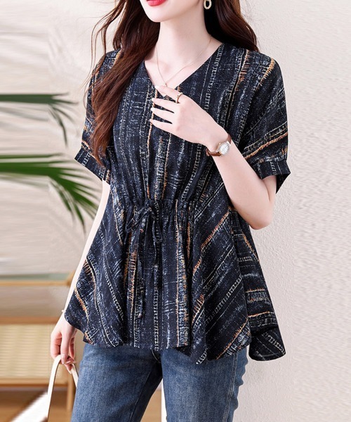 ONEP STAR(ワンピスター)の「選べる5TYPE×Vネックブラウス(シャツ/ブラウス・レディース・E/D/C/B/A・X-LARGE/LARGE)」の21枚目の写真