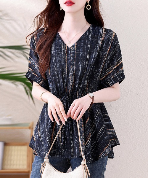ONEP STAR(ワンピスター)の「選べる5TYPE×Vネックブラウス(シャツ/ブラウス・レディース・E/D/C/B/A・X-LARGE/LARGE)」の11枚目の写真