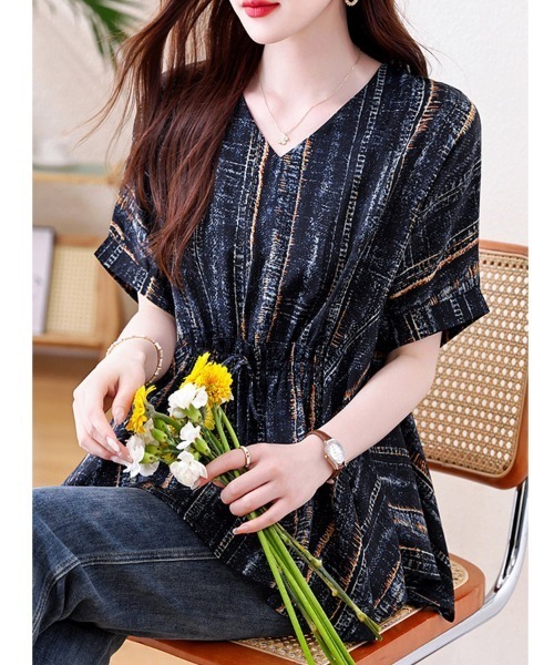 ONEP STAR(ワンピスター)の「選べる5TYPE×Vネックブラウス(シャツ/ブラウス・レディース・E/D/C/B/A・X-LARGE/LARGE)」の12枚目の写真