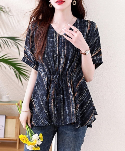 ONEP STAR(ワンピスター)の「選べる5TYPE×Vネックブラウス(シャツ/ブラウス・レディース・E/D/C/B/A・X-LARGE/LARGE)」の13枚目の写真