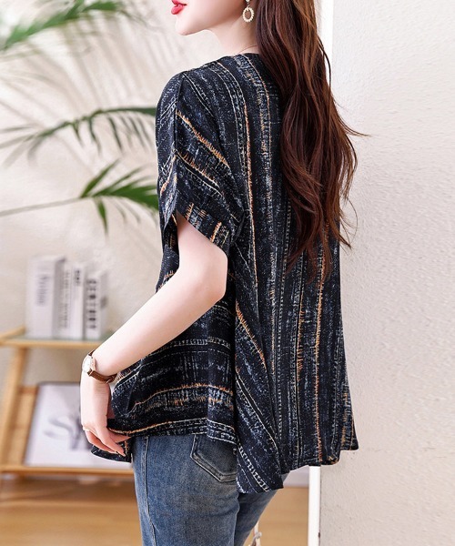 ONEP STAR(ワンピスター)の「選べる5TYPE×Vネックブラウス(シャツ/ブラウス・レディース・E/D/C/B/A・X-LARGE/LARGE)」の14枚目の写真