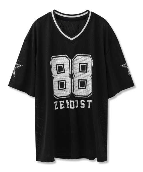 ZENDUST(ジェンダスト)の「88 Star Mesh Football Jersey T-shirt NAVY(Tシャツ/カットソー・レディース・ネイビー・MEDIUM/LARGE)」の5枚目の写真