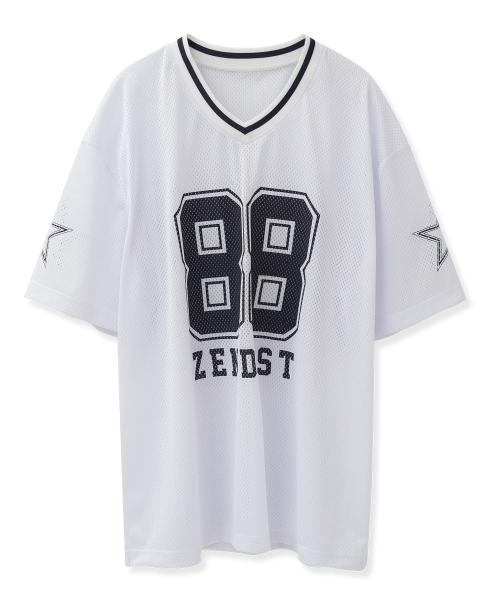 ZENDUST(ジェンダスト)の「88 Star Mesh Football Jersey T-shirt NAVY(Tシャツ/カットソー・レディース・ネイビー・MEDIUM/LARGE)」の6枚目の写真