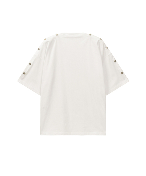 PEPLEE(ペプリー)の「Snap One-Shoulder Tee (White)(Tシャツ/カットソー・レディース・その他・OS)」の2枚目の写真