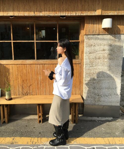 PEPLEE(ペプリー)の「Snap One-Shoulder Tee (White)(Tシャツ/カットソー・レディース・その他・OS)」の7枚目の写真