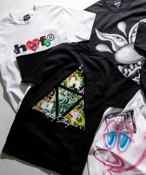 HUF（ハフ）の「KENNY SCHARF TELEVISION（Tシャツ/カットソー・メンズ・ホワイト・L/M/XL/S）」の2枚目の写真