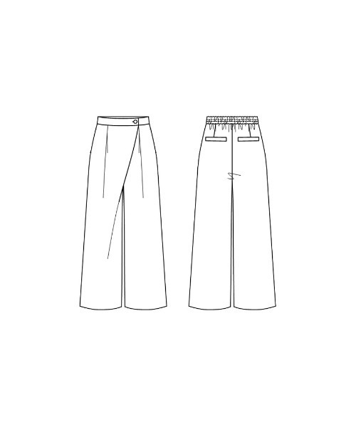 WHITE JOOLA(ホワイトジョーラ)の「【 ラクして整うカセット服 】 さらさらオックス・アシメワイドパンツ(その他パンツ・レディース・オフホワイト/ネイビー/ベージュ・L/M/S)」の22枚目の写真