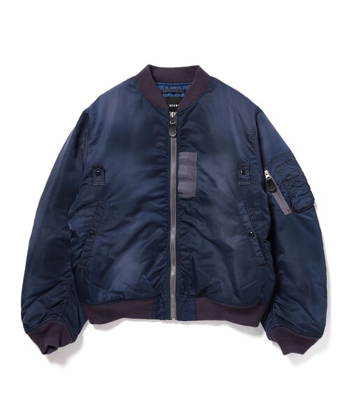 BEAMS(ビームス)の「フェード MA-1(ブルゾン・メンズ・ネイビー/オリーブ・S/XL/L/M)」の2枚目の写真