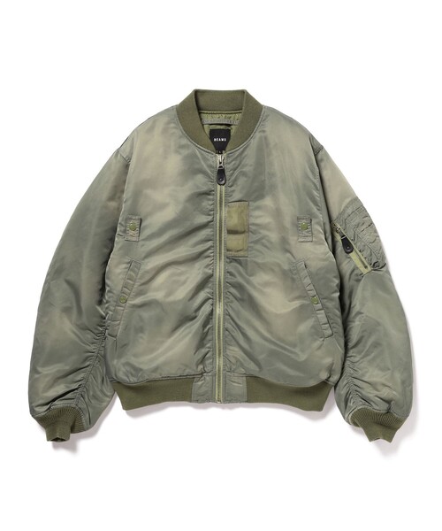 BEAMS(ビームス)の「フェード MA-1(ブルゾン・メンズ・ネイビー/オリーブ・S/XL/L/M)」の3枚目の写真