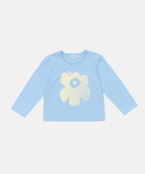 marimekko(マリメッコ)の「【Kids】Paja Unikko Logo I / shirt(Tシャツ/カットソー・キッズ・ライトブルー・80)」の1枚目の写真