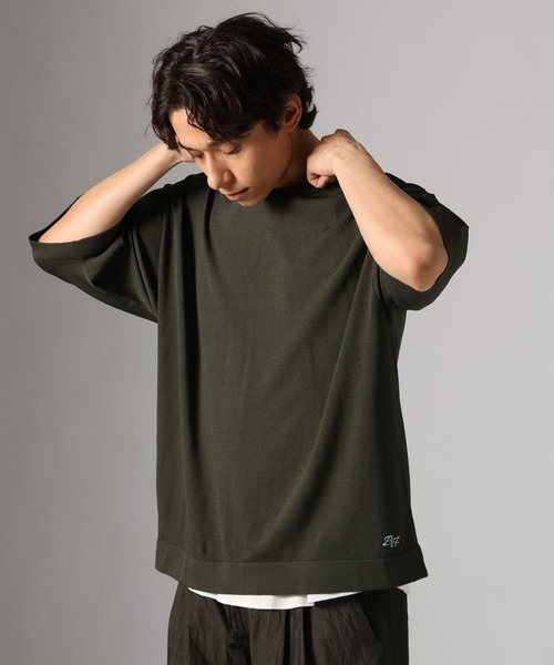 BAYFLOW(ベイフロー)の「【接触冷感】ICE CURRENT ニットTEE(ニット/セーター・メンズ・ブルー/ブラック/チャコール・MEDIUM/LARGE)」の3枚目の写真