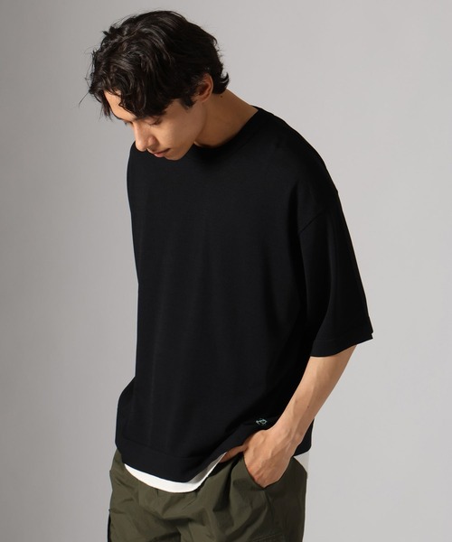 BAYFLOW(ベイフロー)の「【接触冷感】ICE CURRENT ニットTEE(ニット/セーター・メンズ・ブルー/ブラック/チャコール・MEDIUM/LARGE)」の2枚目の写真