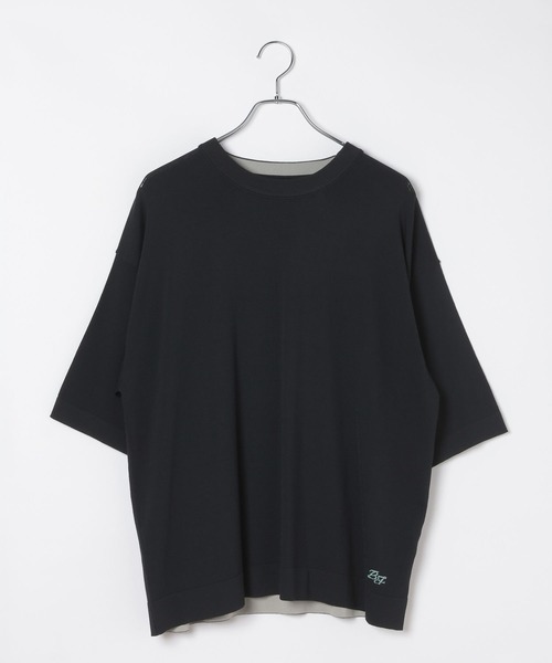 BAYFLOW(ベイフロー)の「【接触冷感】ICE CURRENT ニットTEE(ニット/セーター・メンズ・ブルー/ブラック/チャコール・MEDIUM/LARGE)」の8枚目の写真