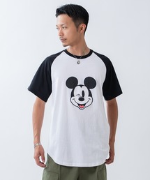 【MICKEY MOUSE】ミッキーマウス ラグラン 半袖Tシャツ