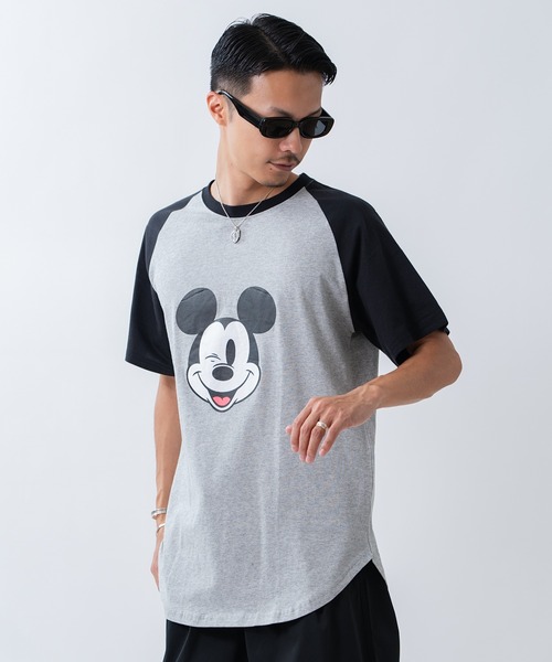 improves(インプローブス)の「【MICKEY MOUSE】ミッキーマウス ラグラン 半袖Tシャツ(Tシャツ/カットソー・メンズ・グレー系/ホワイト系1/ベージュ系/グレー/ホワイト×ブラック/ホワイト・LARGE/MEDIUM/X-LARGE)」の5枚目の写真