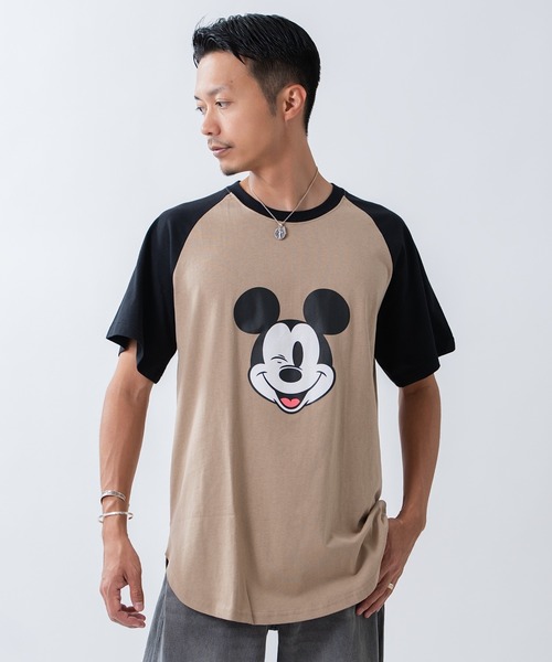 improves(インプローブス)の「【MICKEY MOUSE】ミッキーマウス ラグラン 半袖Tシャツ(Tシャツ/カットソー・メンズ・グレー系/ホワイト系1/ベージュ系/グレー/ホワイト×ブラック/ホワイト・LARGE/MEDIUM/X-LARGE)」の6枚目の写真