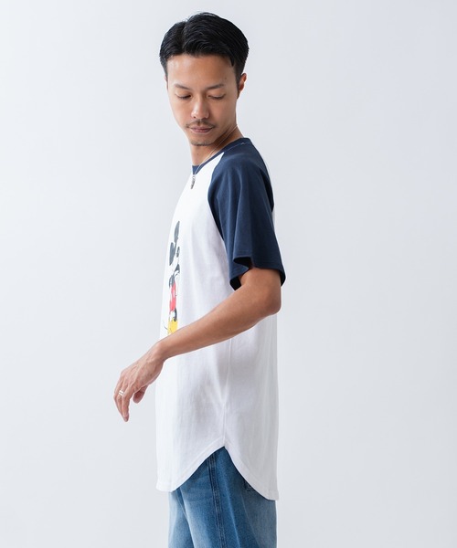 improves(インプローブス)の「【MICKEY MOUSE】ミッキーマウス ラグラン 半袖Tシャツ(Tシャツ/カットソー・メンズ・グレー系/ホワイト系1/ベージュ系/グレー/ホワイト×ブラック/ホワイト・LARGE/MEDIUM/X-LARGE)」の8枚目の写真