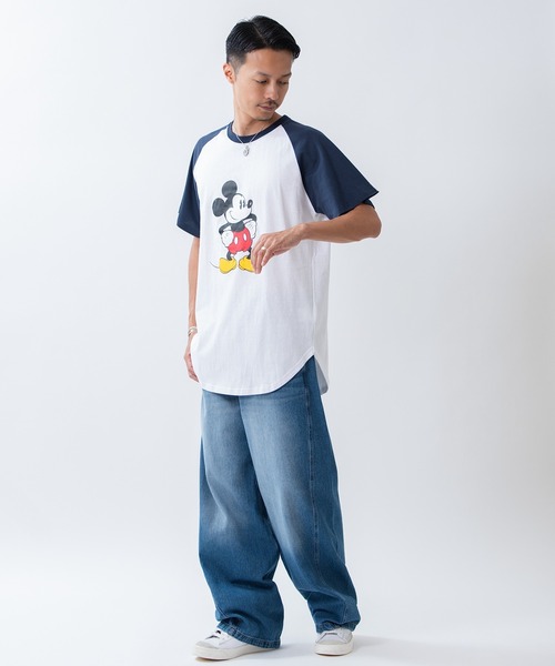 improves(インプローブス)の「【MICKEY MOUSE】ミッキーマウス ラグラン 半袖Tシャツ(Tシャツ/カットソー・メンズ・グレー系/ホワイト系1/ベージュ系/グレー/ホワイト×ブラック/ホワイト・LARGE/MEDIUM/X-LARGE)」の10枚目の写真